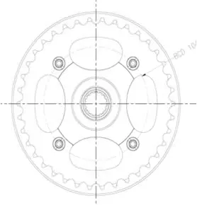 [ANANDAM60BLACK38T] Ananda Kettingtandwiel voor M60 38T Zwart