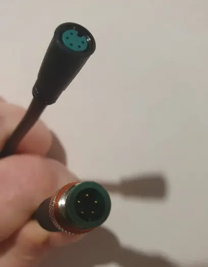 [EEMS_D990011] EEMS extentie kabel connector converter M10 Mannelijk (EJOYQI) Julet (5pin) naar M7 Vrouwelijk Julet  (5pin) Lengte 15cm