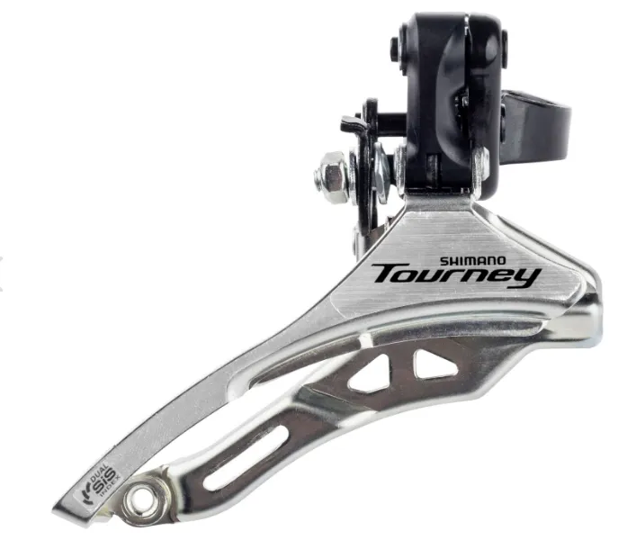 [EFDTY300DSTM6] Shimano Tourney FD-TY300 Down Swing / Top Pull Front Derailleur 3x6/7 - High Clamp - black/silver