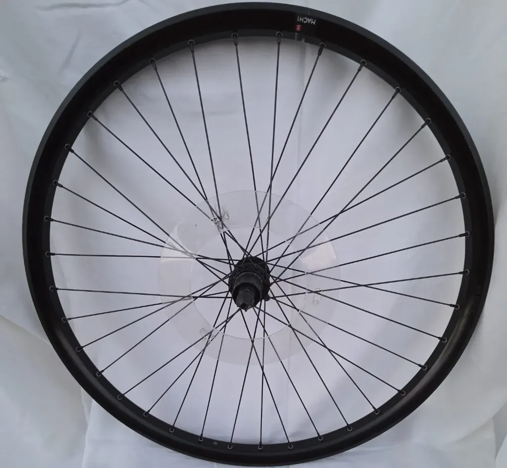 Achterwiel Mach1 27,5" zwart zonder snelsluiter, freewheel Shimano 584x30TC