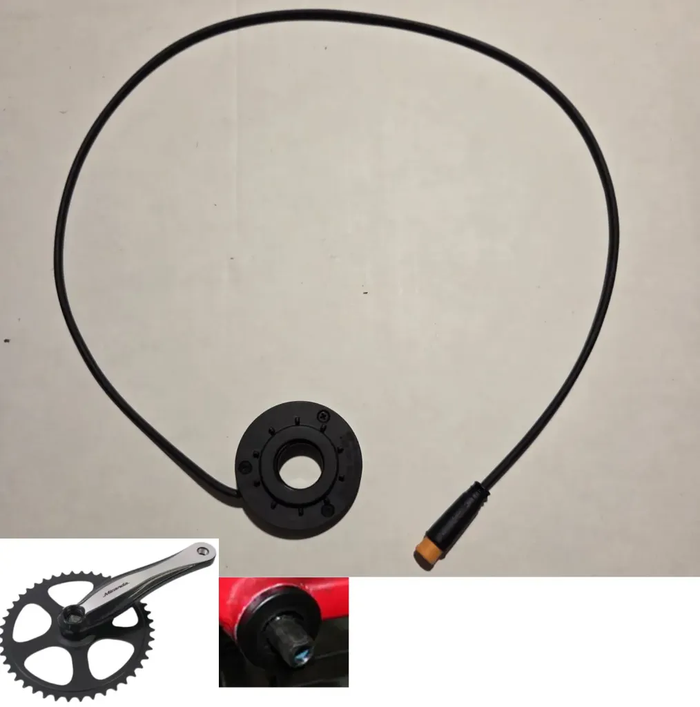 Reverse Rotatiesensor 12 pulsen PAS 600 mm, 3pin mannelijk mini connector Julet M8