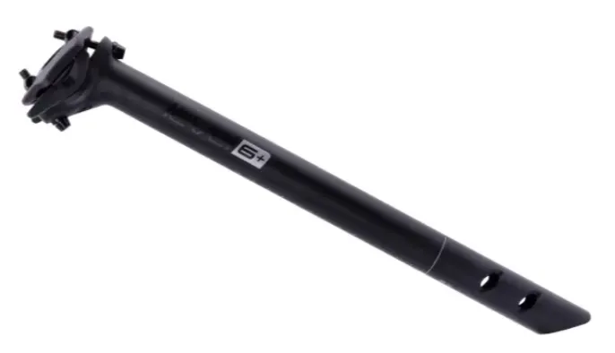 [EGO6SADDLEBAR31-6/350BLACK] Ergotec Ray 6+ Zadelpen Ø31.6 x 350mm Aluminium - Zwart