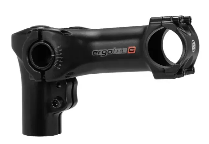 [ERGO6/28-6/31-8BLACK] Ergotec 6 Swell stuurpen instelbaar, diameter 28.6/31.8mm, arm lengte center 70/100mm zwart