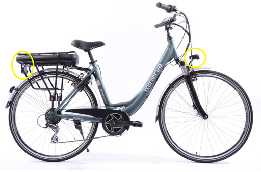 Ombouw Minerva ebike verlichting aansluiten op de hoofdbatterij 